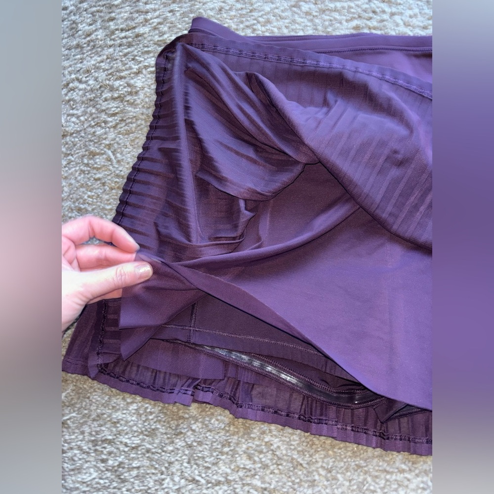 Athleta A-Game Mesh Skort in Agate Purple Sz L 13.5” - Picture 3 of 8